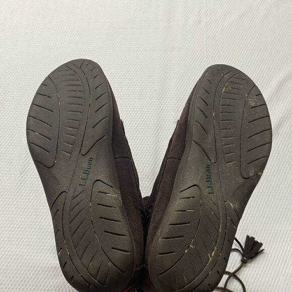 L.L.Bean Moccasin Tall Boots Size 6 Leather Suede - Picture 7 of 9